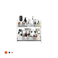Organizador de 2 Niveles Multiuso Compacto y Comodo y Seguro Blanco Y+Papel Regalo